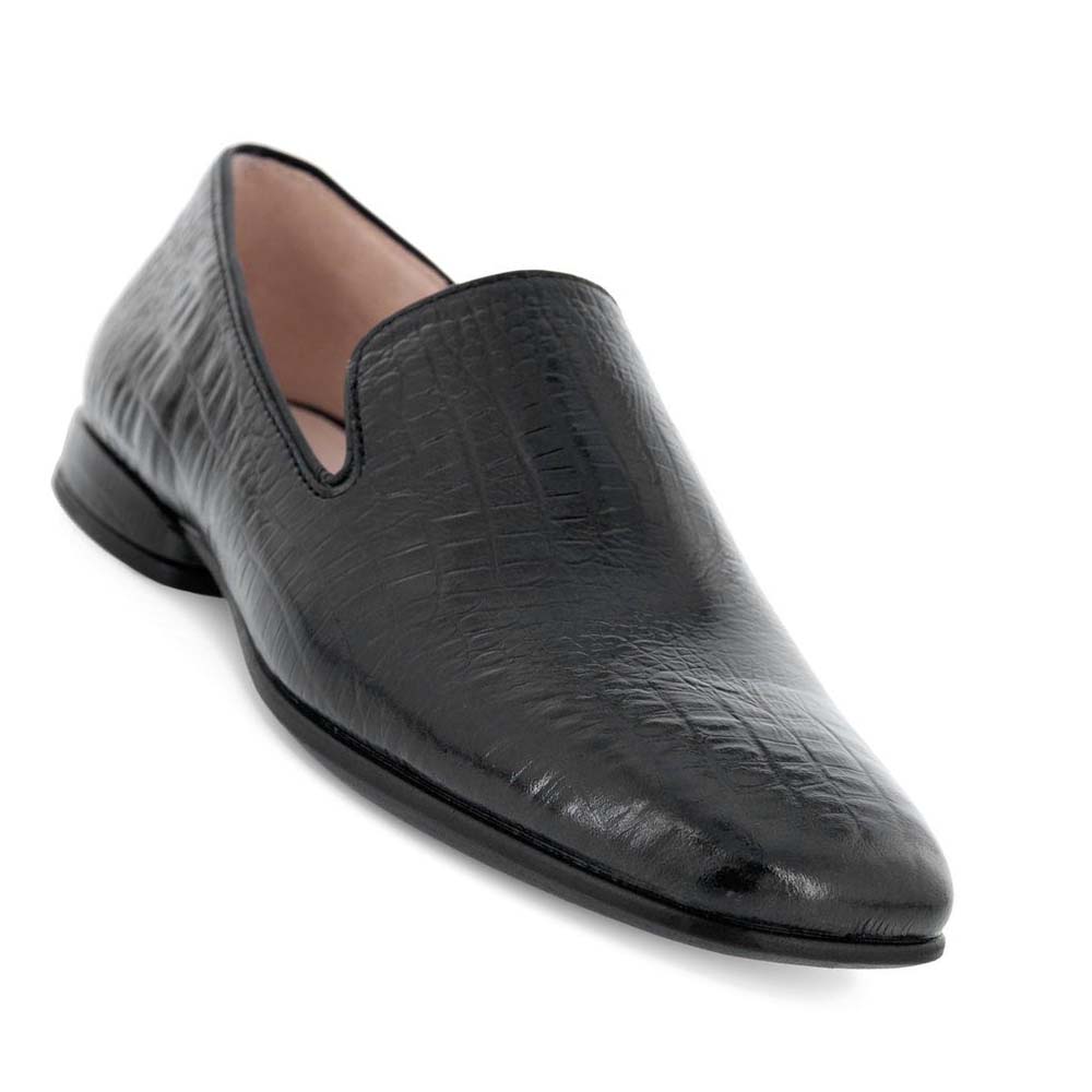 Női Ecco Anine Squared Smoking Loafer Cipő Fekete | HU 154GSO